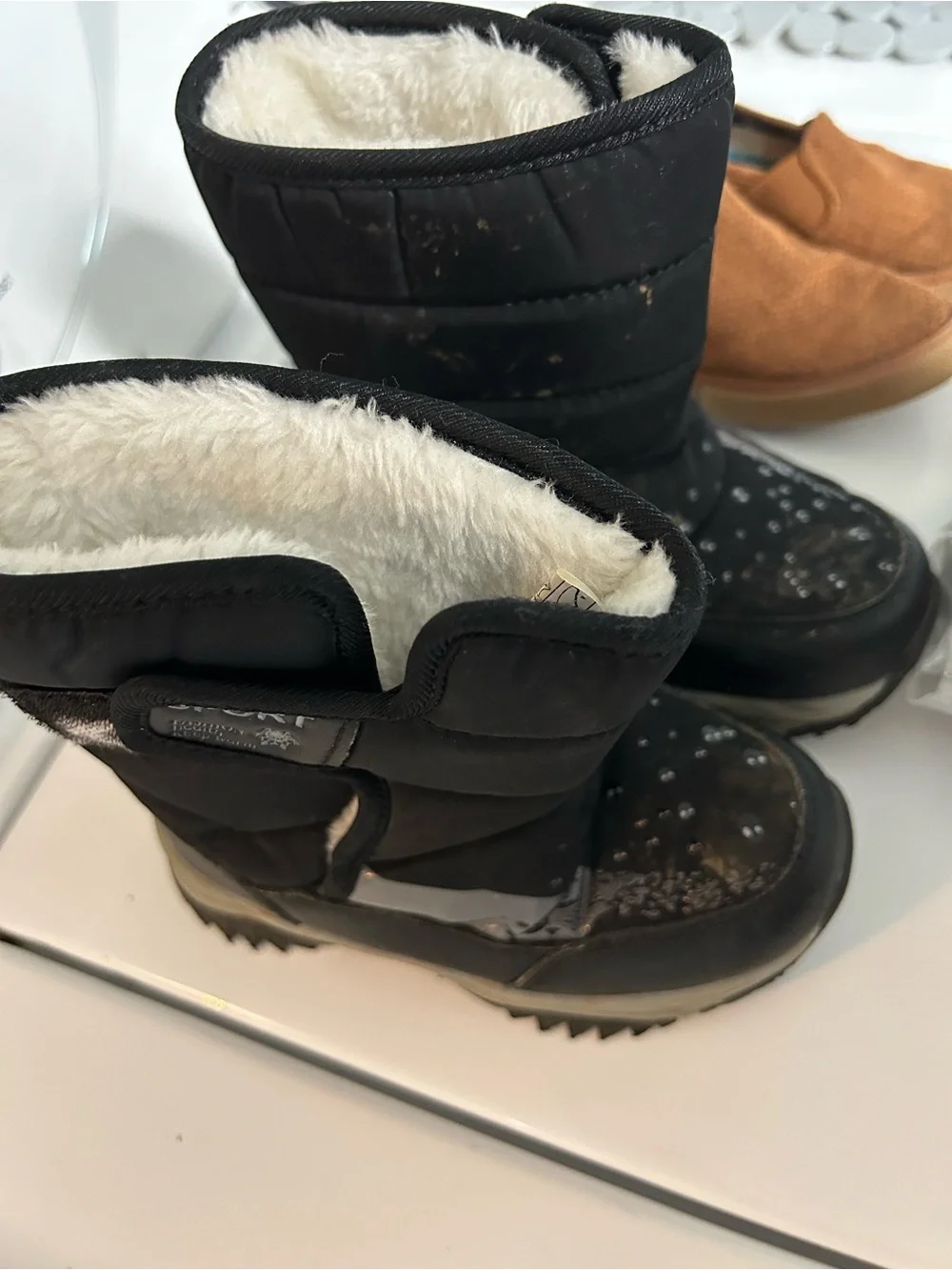 Boys lot of shoes leather boots, snow boots, water shoes Slip-On Casual Sneakers